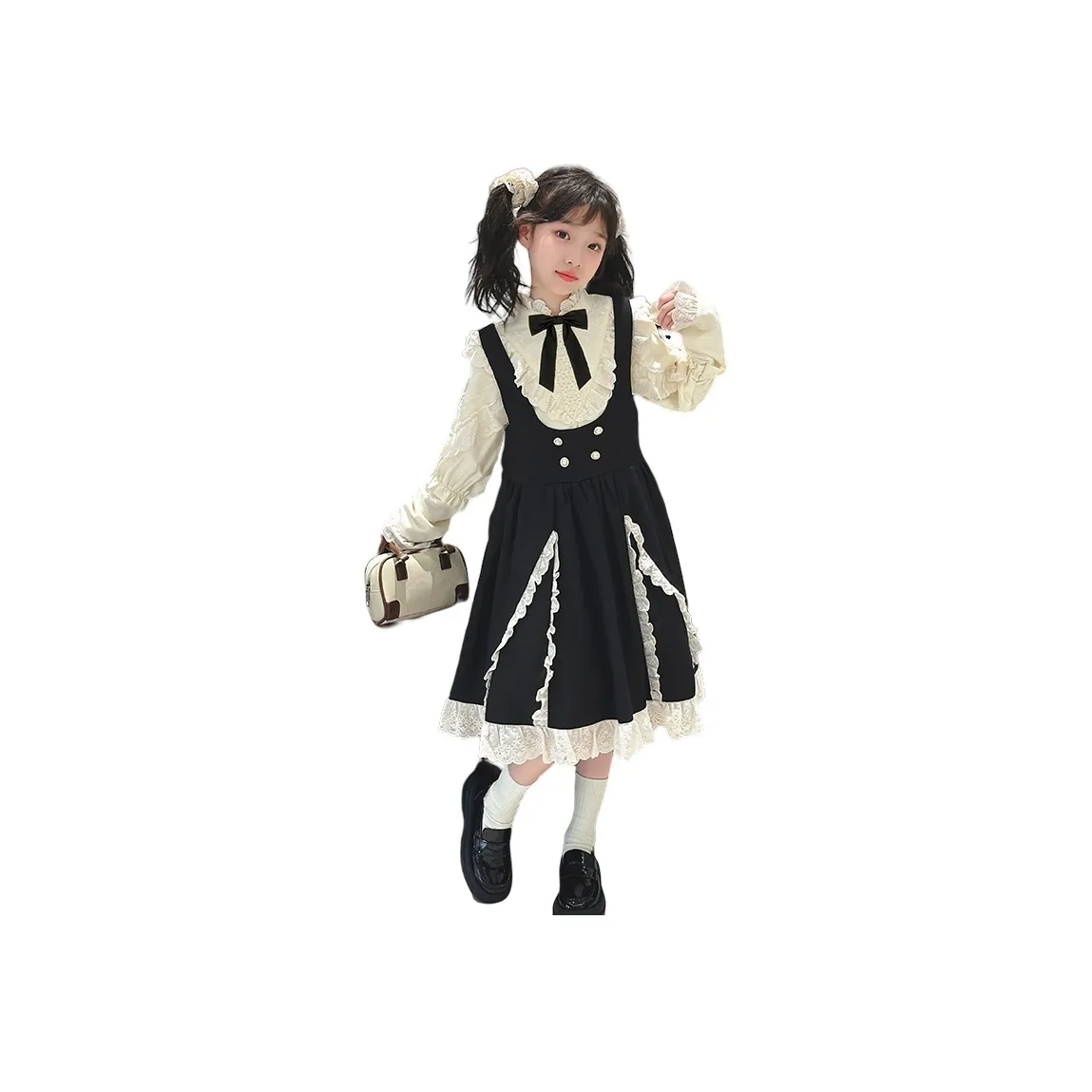 PLANDOO Черные Платья для школьного возраста