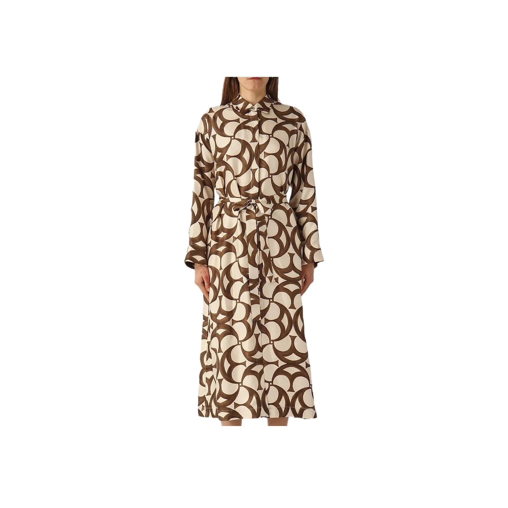 'S MAX MARA Long Sleeved Dress Women's Brown