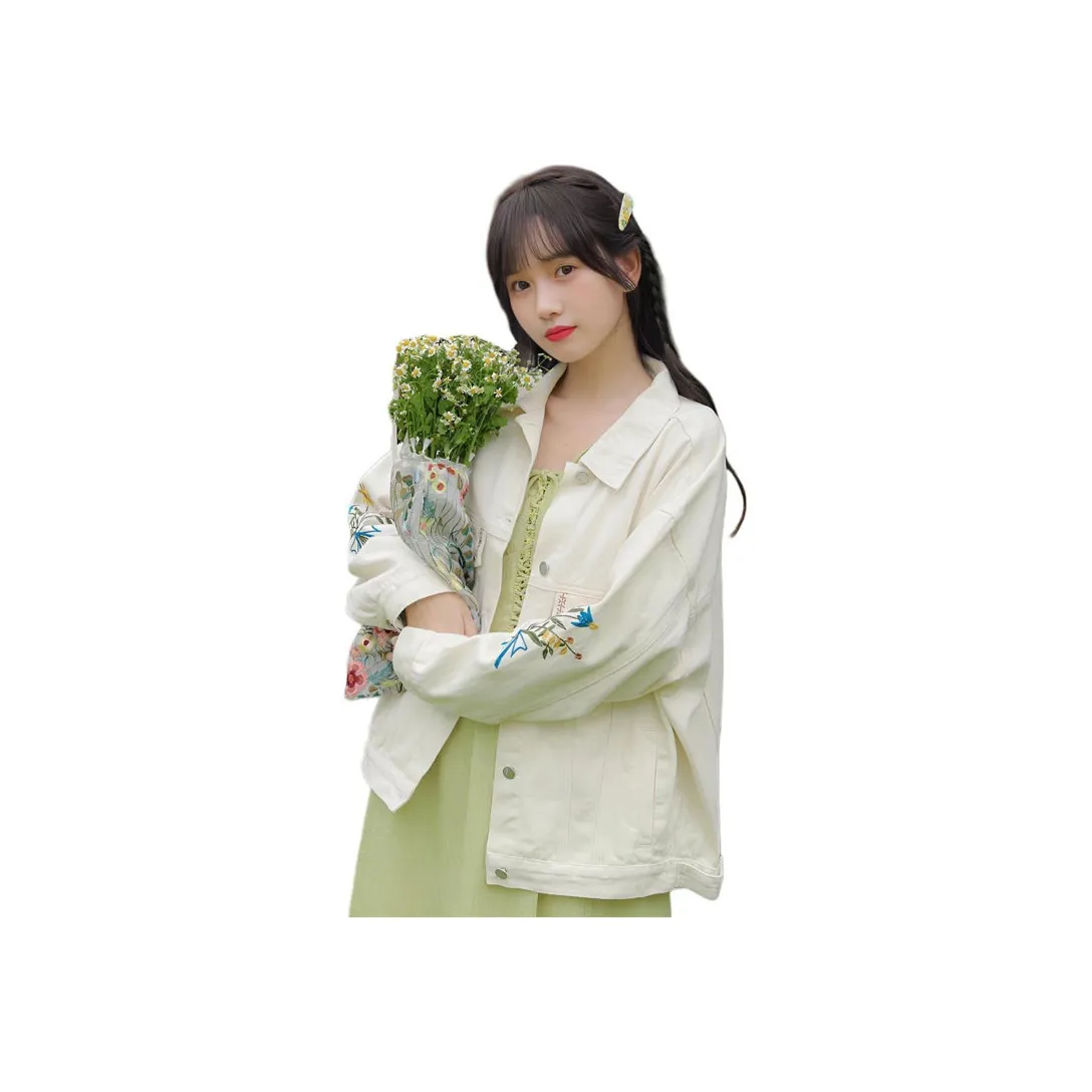 MINETTE Бежевый Абрикос Женские Джинсовые Куртки