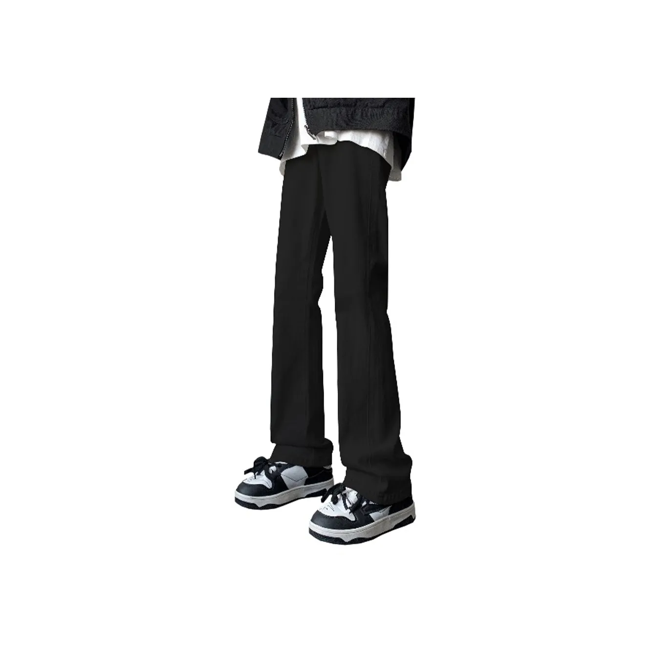 POLAR BEAR Stretch Jeans Straight Fit Draped Casual Versatile Pants Unisex
