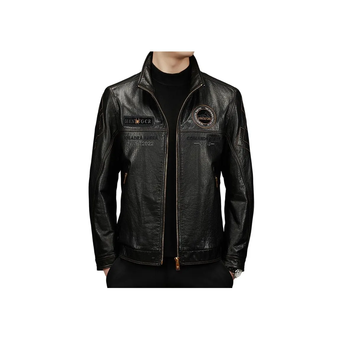 TAIZILONG Черные Мужские Кожаные Куртки