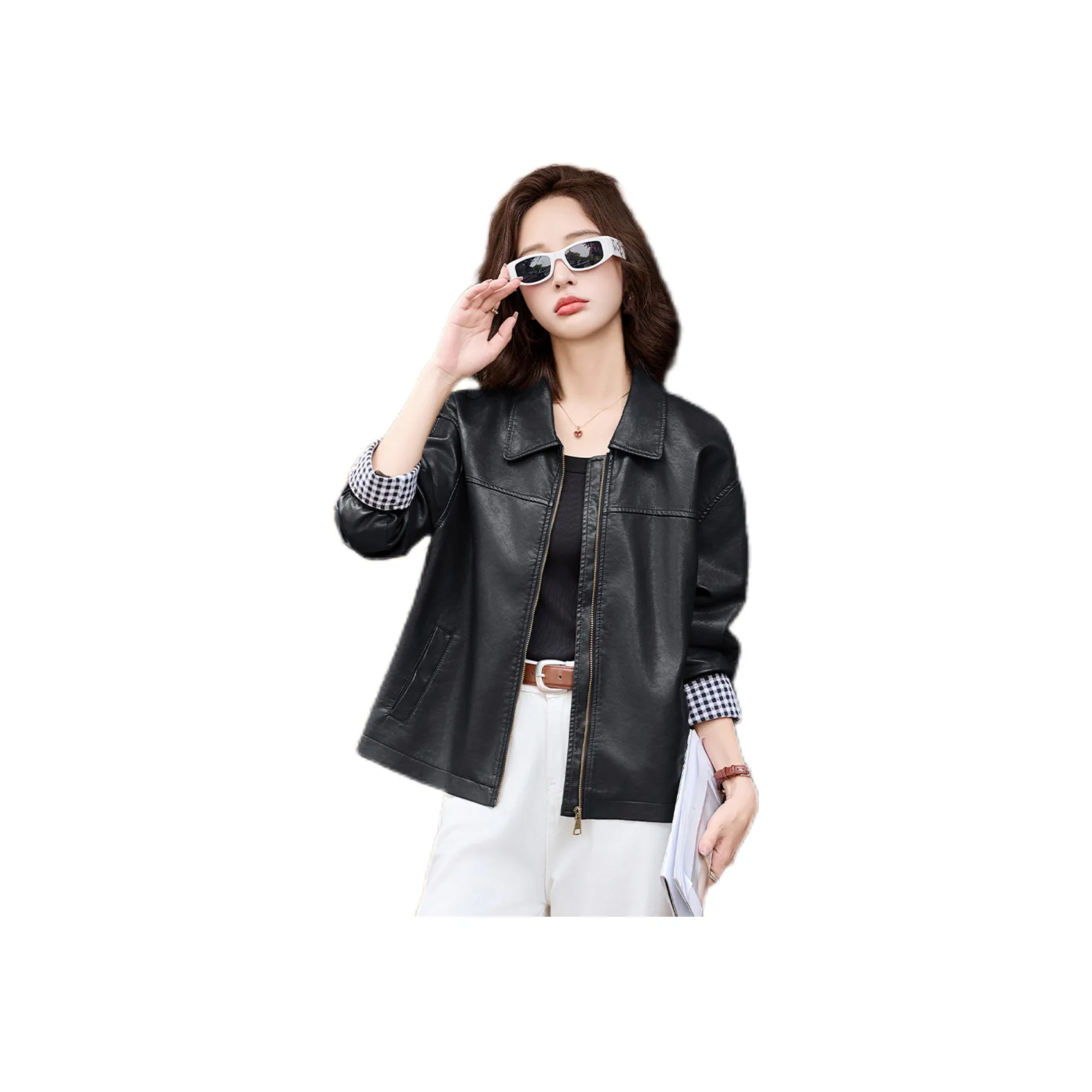 Pure Shimane кожаная куртка для женщин