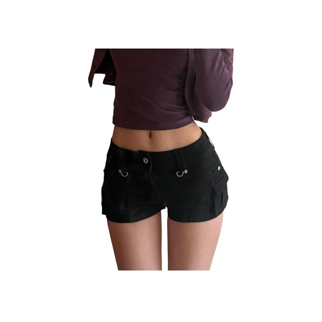 YEARNED Черные Женские Джинсовые Шорты