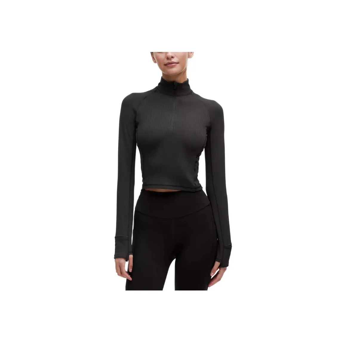 Lululemon It's RuluRibbed Crop Top Women's Black
