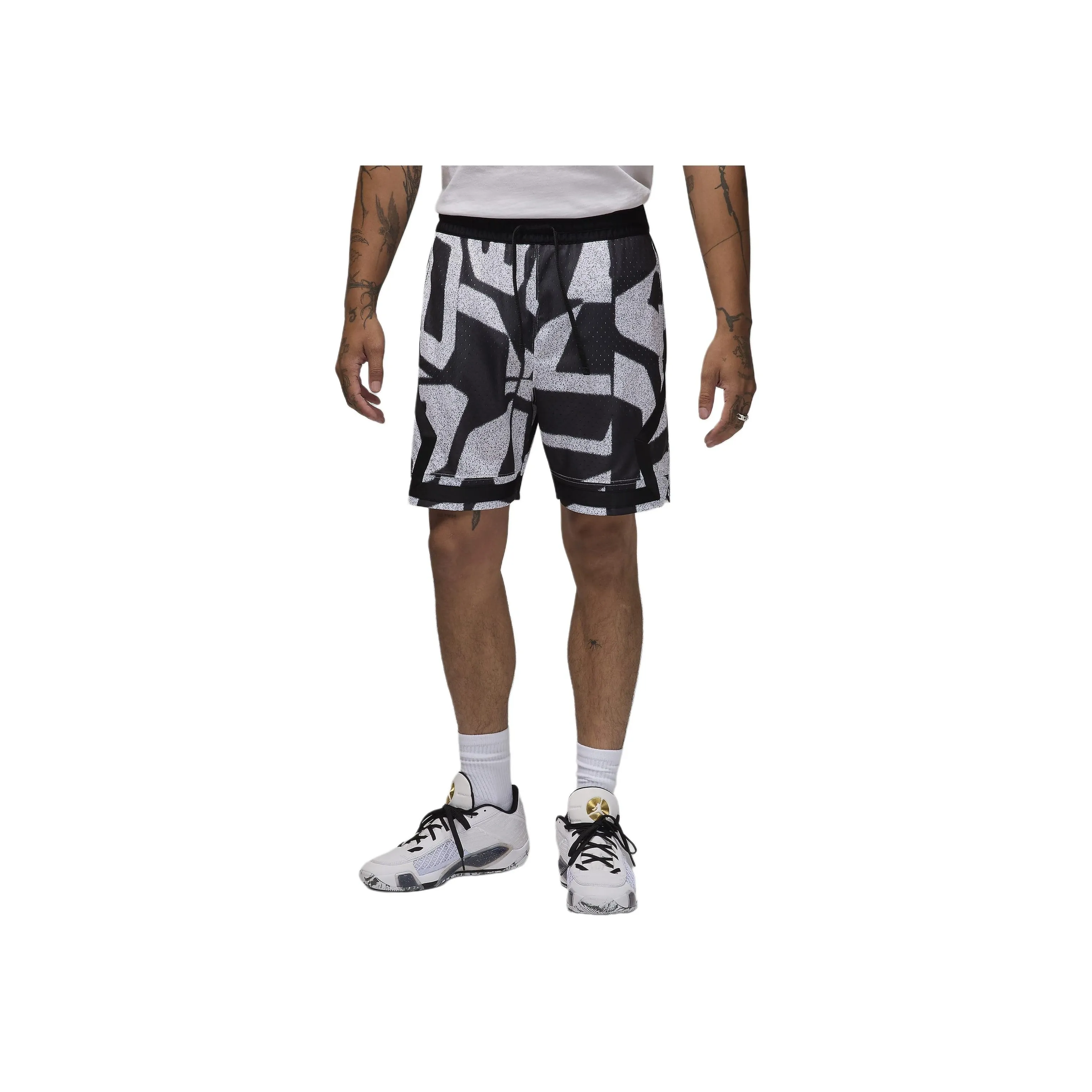 Jordan Sport Dri FIT Diamond Casual Shorts Men's Black White