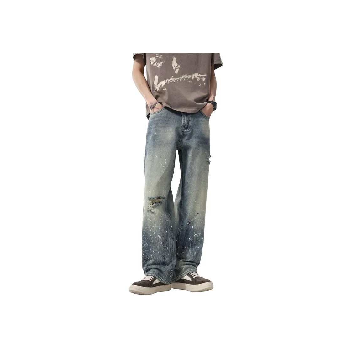 TUCANO Винтажные синие мужские джинсы