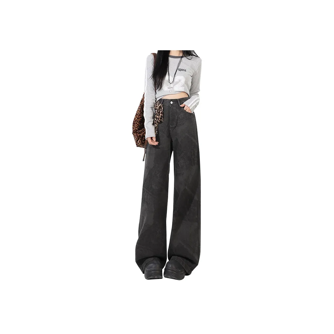 MPOX Jeans Women's Gray Rock