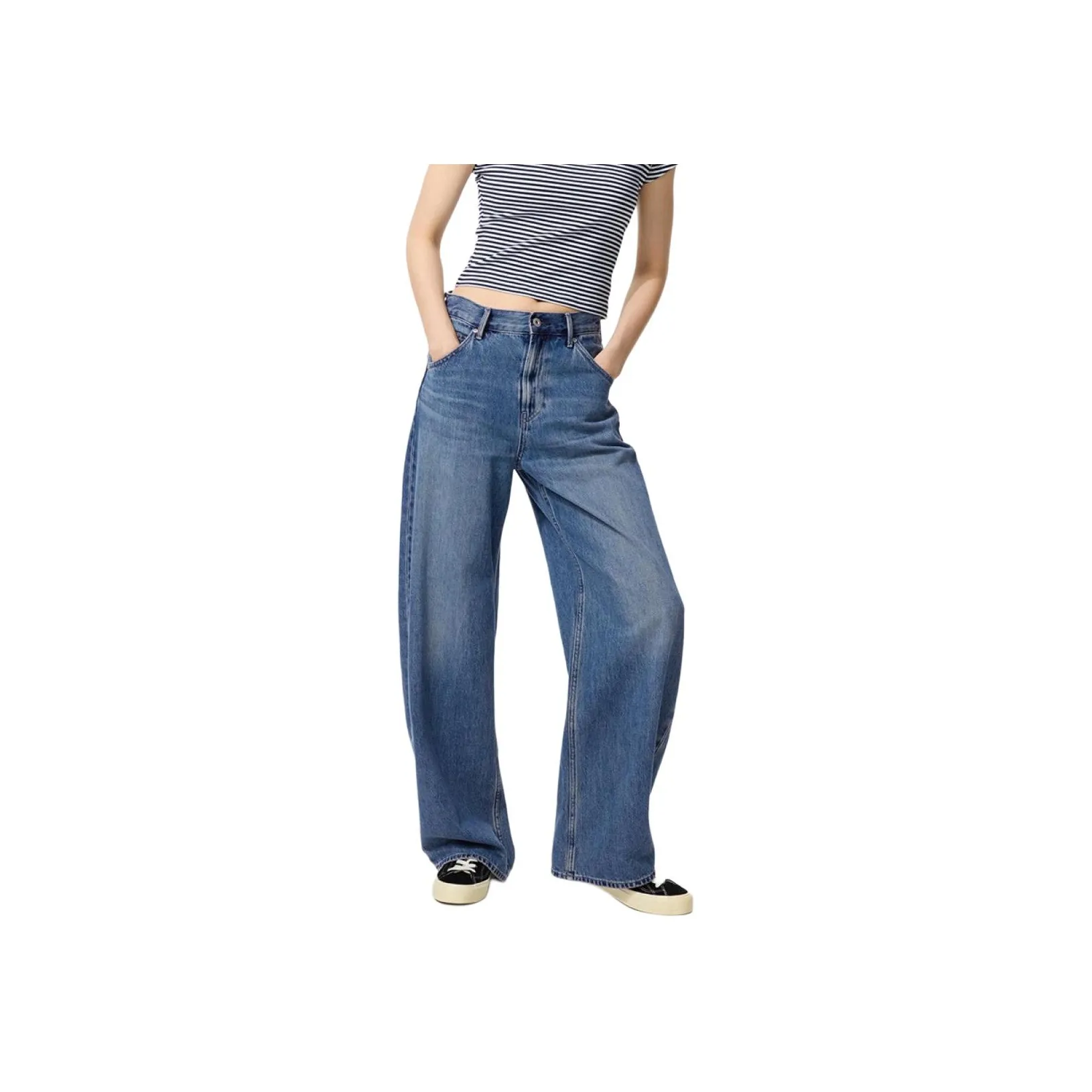 UNIQLO Женские джинсы морского синего цвета