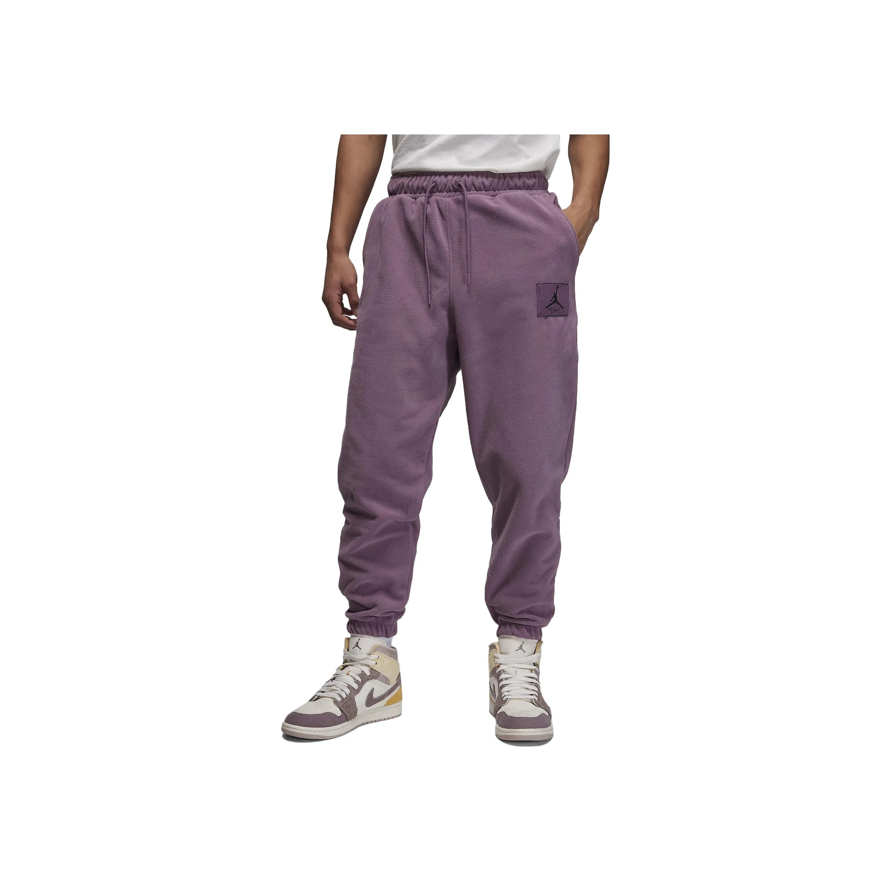 Jordan Flight Fleece Knitted Sweatpants Men's Fuchsia