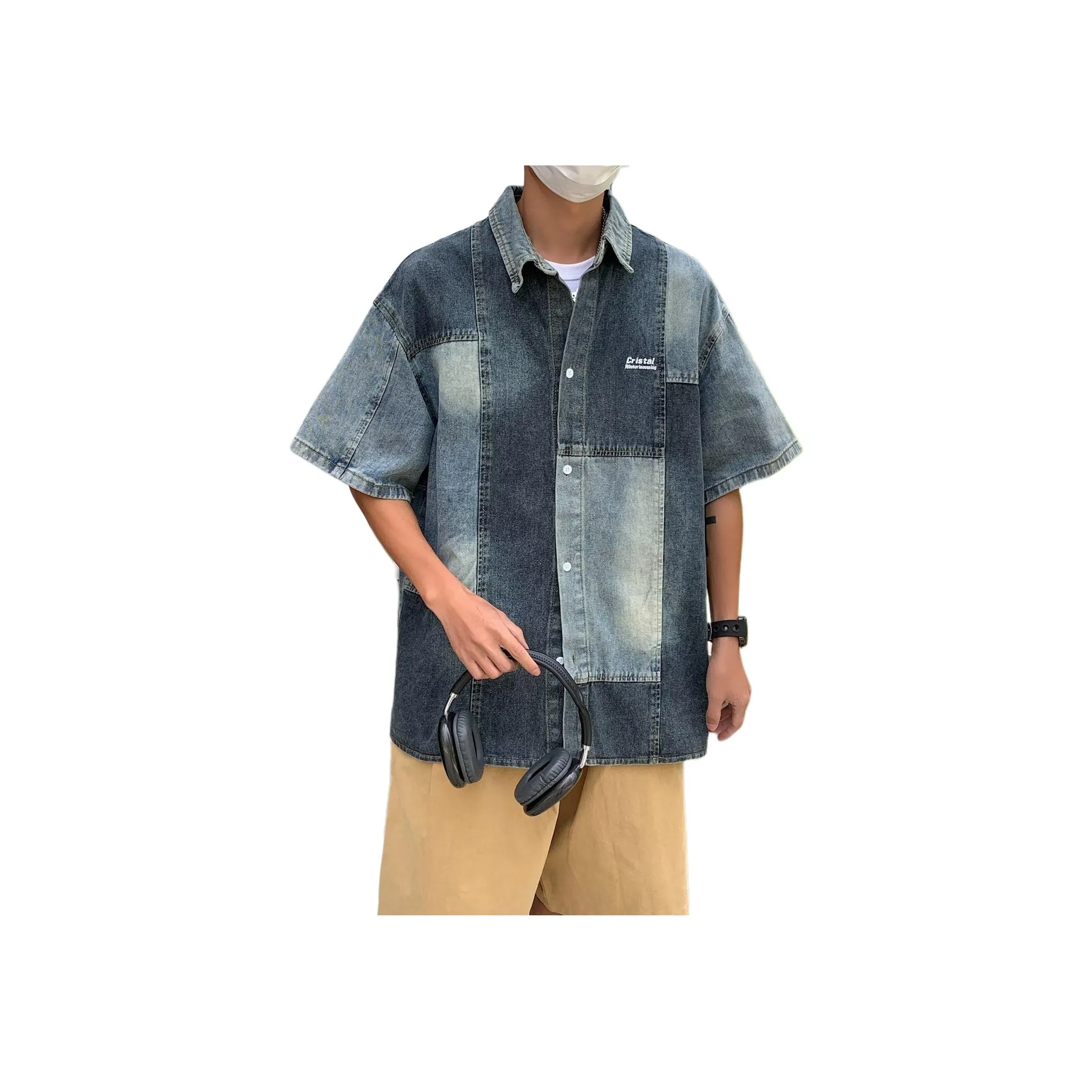 RASHOMONG Denim Jacket Unisex Blue