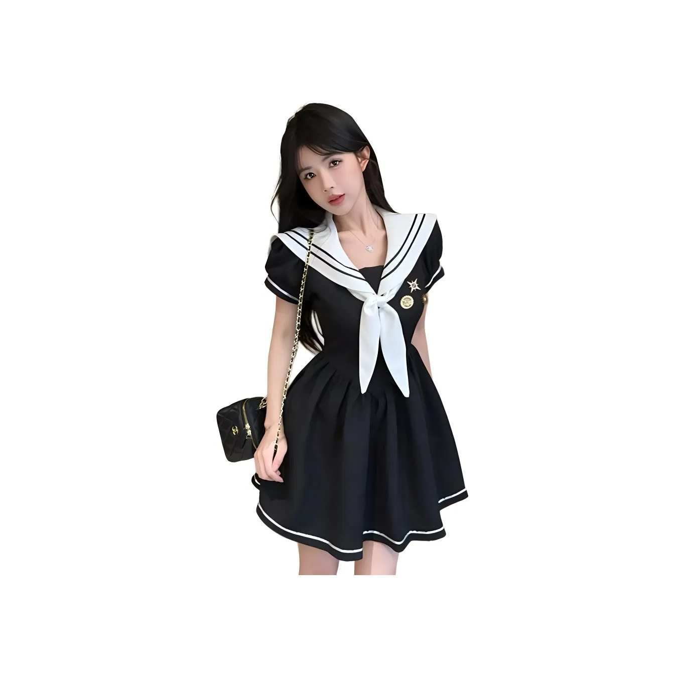 Garbege Uniform Women's Black With Bow Ties