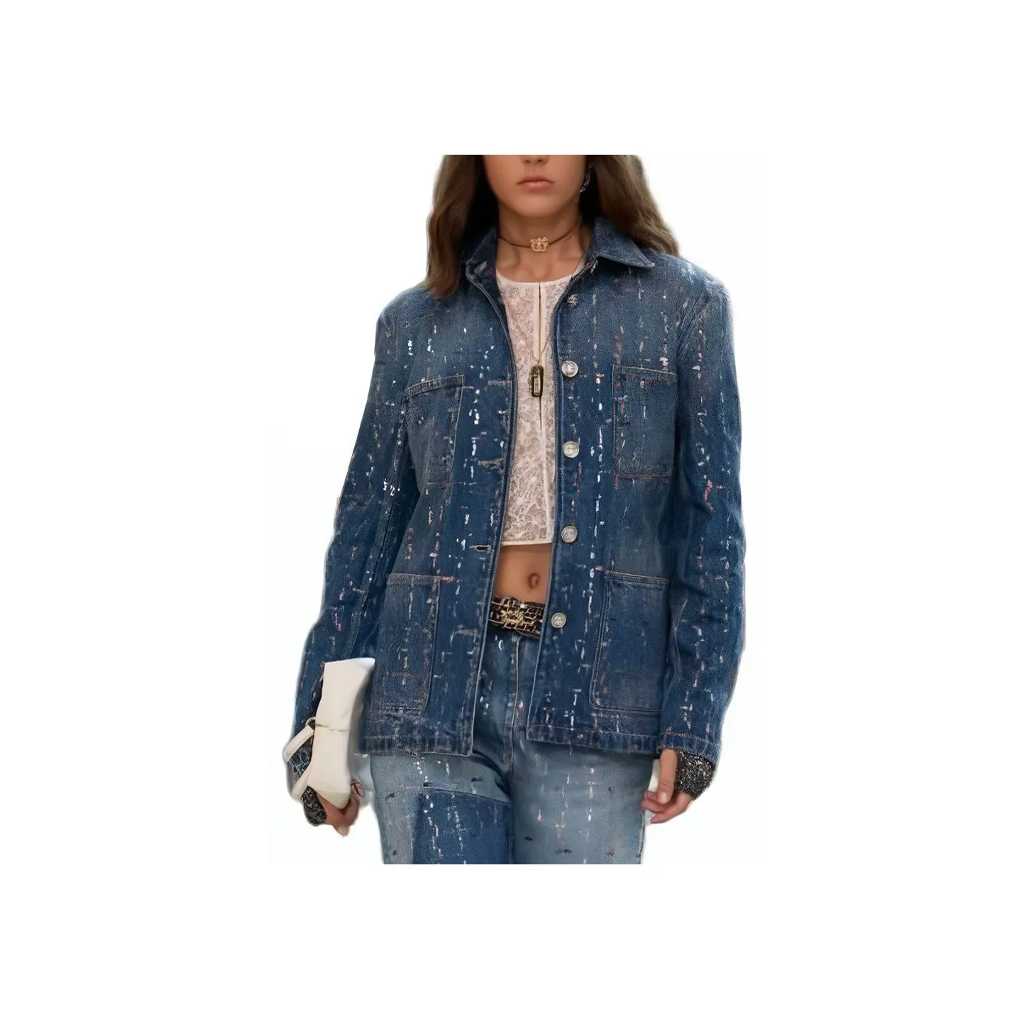 CHANEL 23 New Spring And Summer Arrivals Denim Jacket Women's Blue