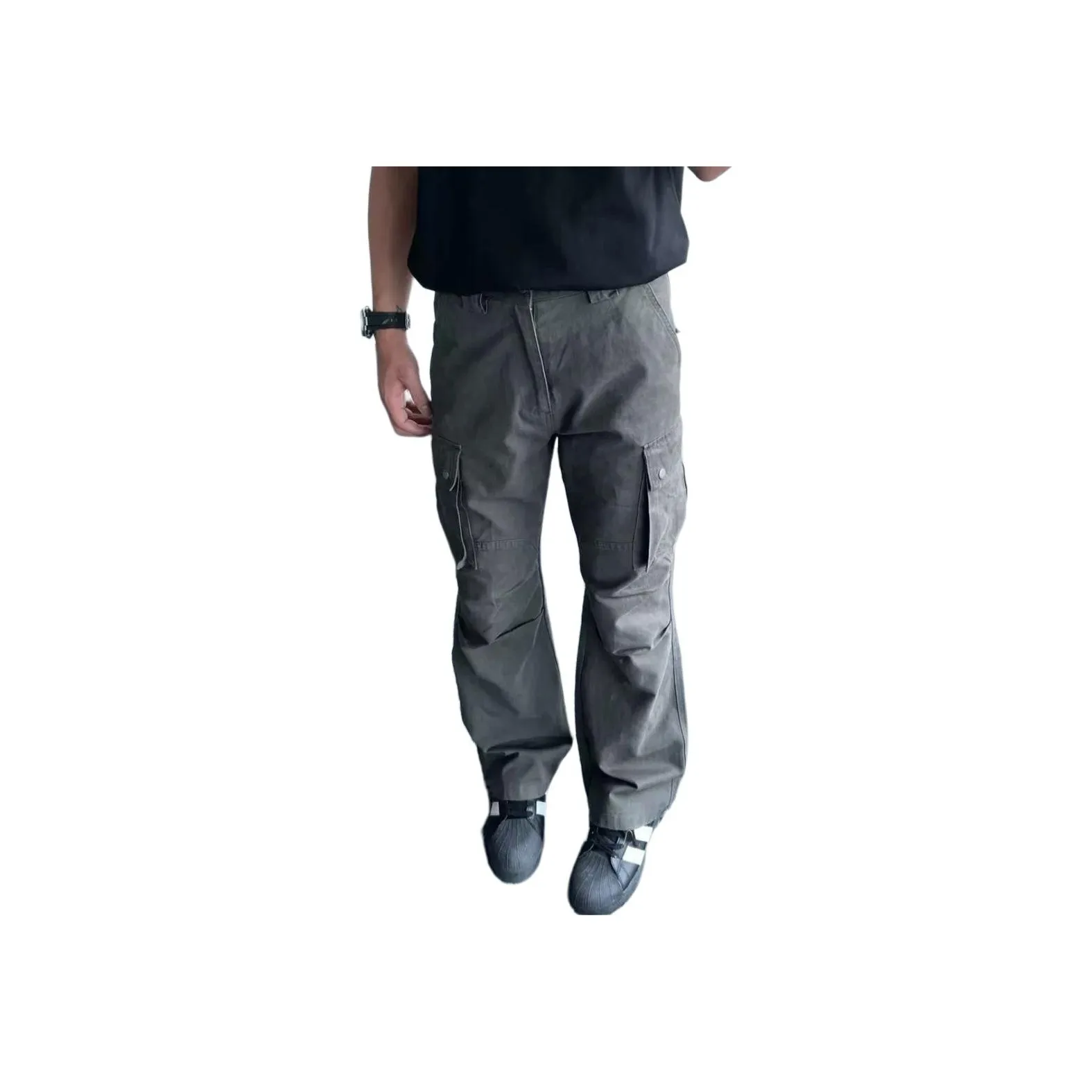 MORii Оливково-зеленый Унисекс Повседневные брюки