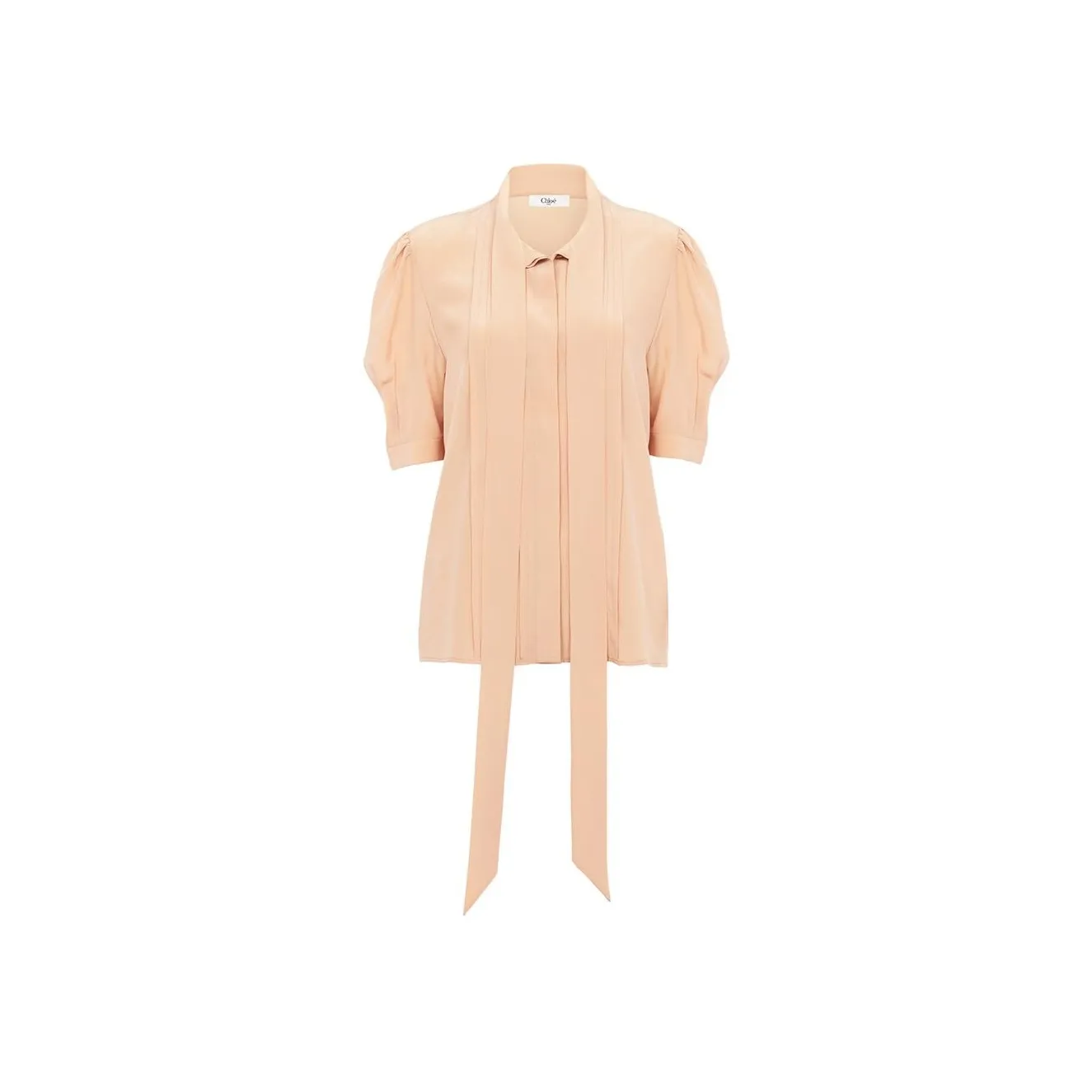 Chloé Tied Neck Puff Sleeved Blouse
