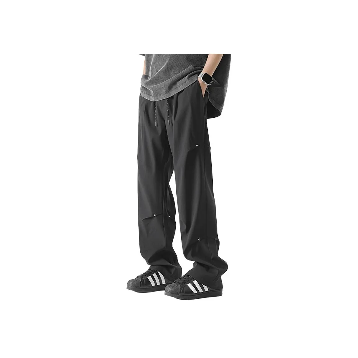 HKRXEC Черные Мужские Повседневные Штаны