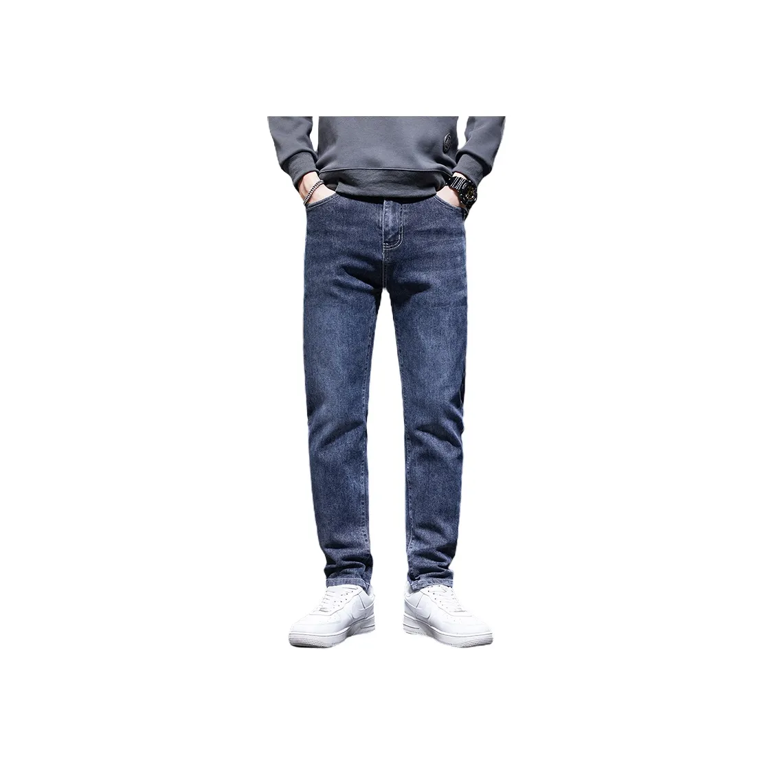 BALENO Серый Мужские Джинсы