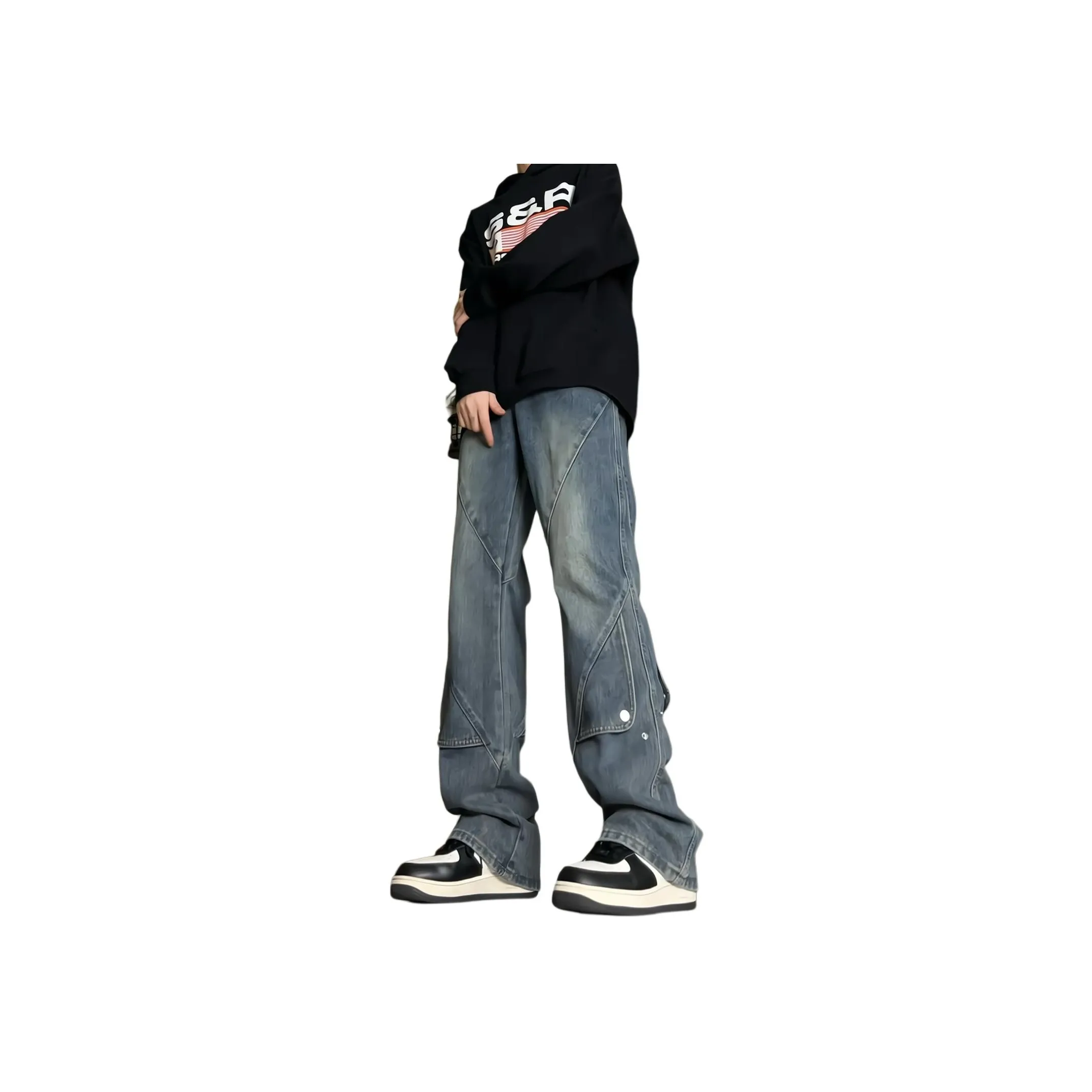Menglaini Jeans Unisex