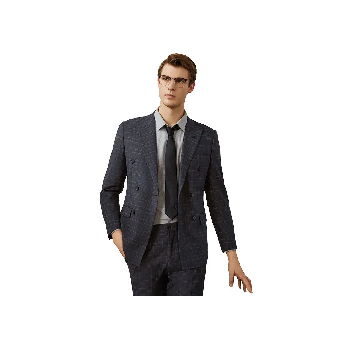 Montagut Business Suits Men Steel Iron Gray