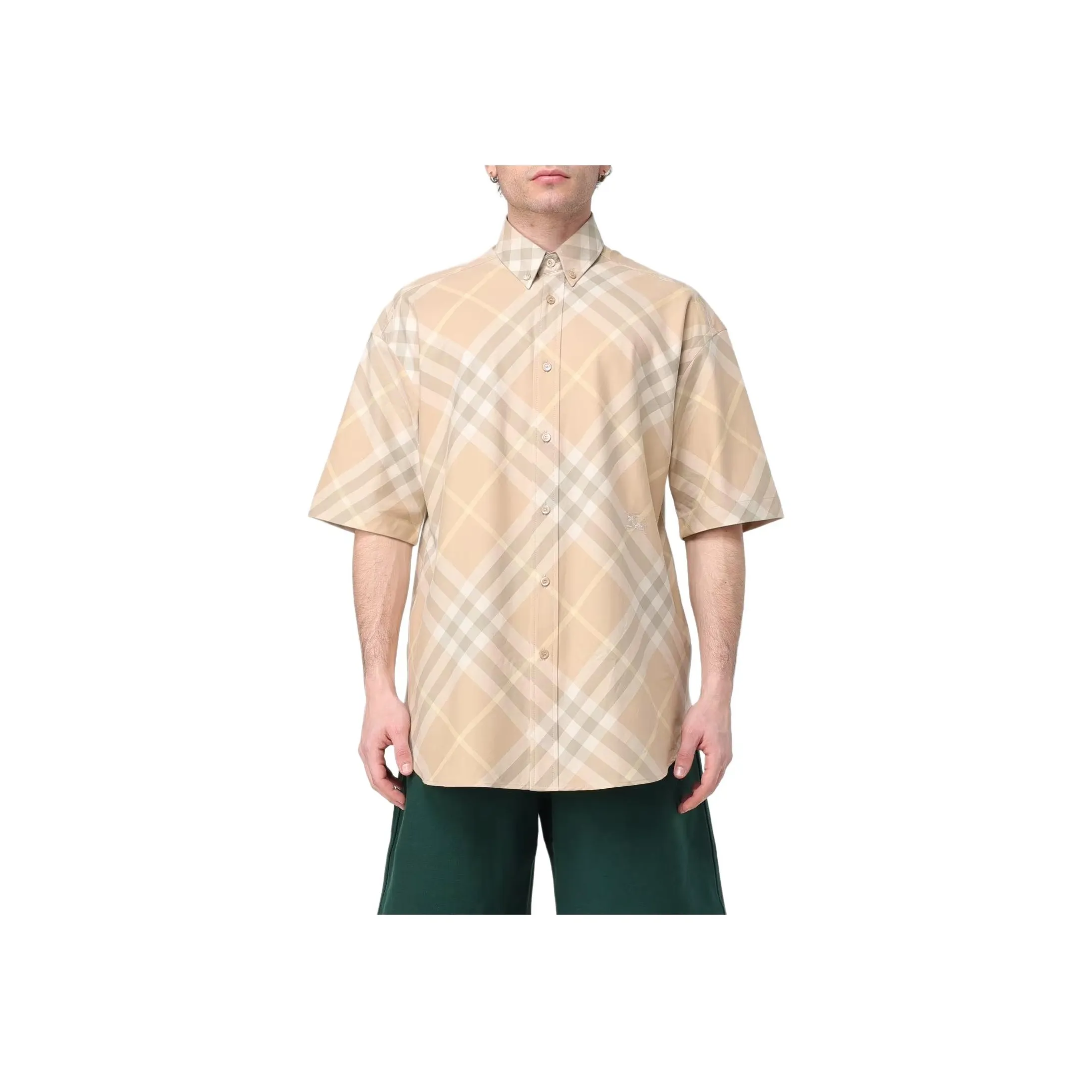 Burberry Logo embroidered Plaid Shirt