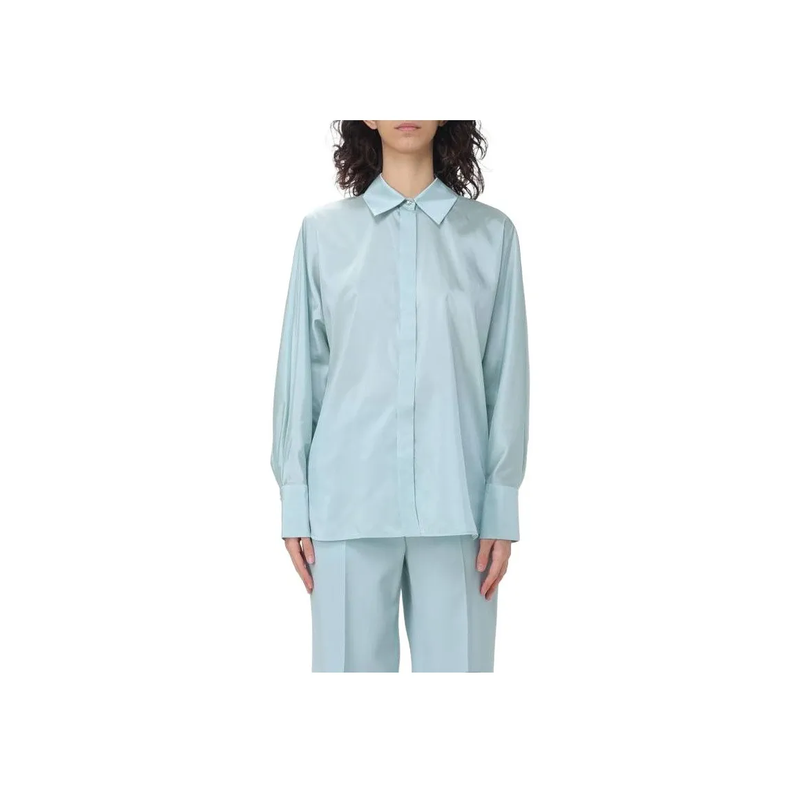 MaxMara Studio Clan Buttoned Long Sleeved Top
