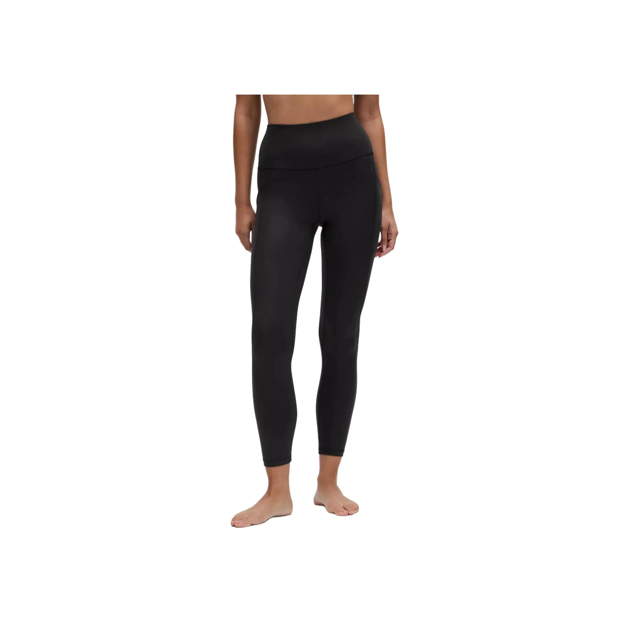 Lululemon Align™Nulu™ Yoga Pants 25' Women's Gold Stamped Printing Black/Luxe Shine Foil Print Black