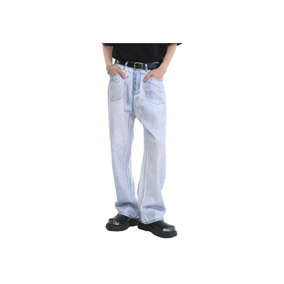 Voguo Relay Jeans Unisex Gold Blue Burnished
