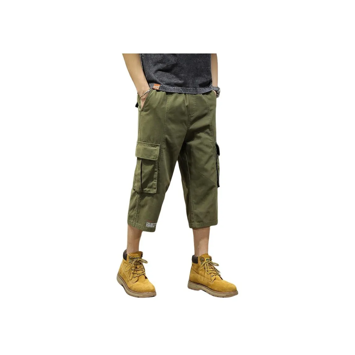 QIANJINNIU Армейский зеленый Унисекс Шорты карго