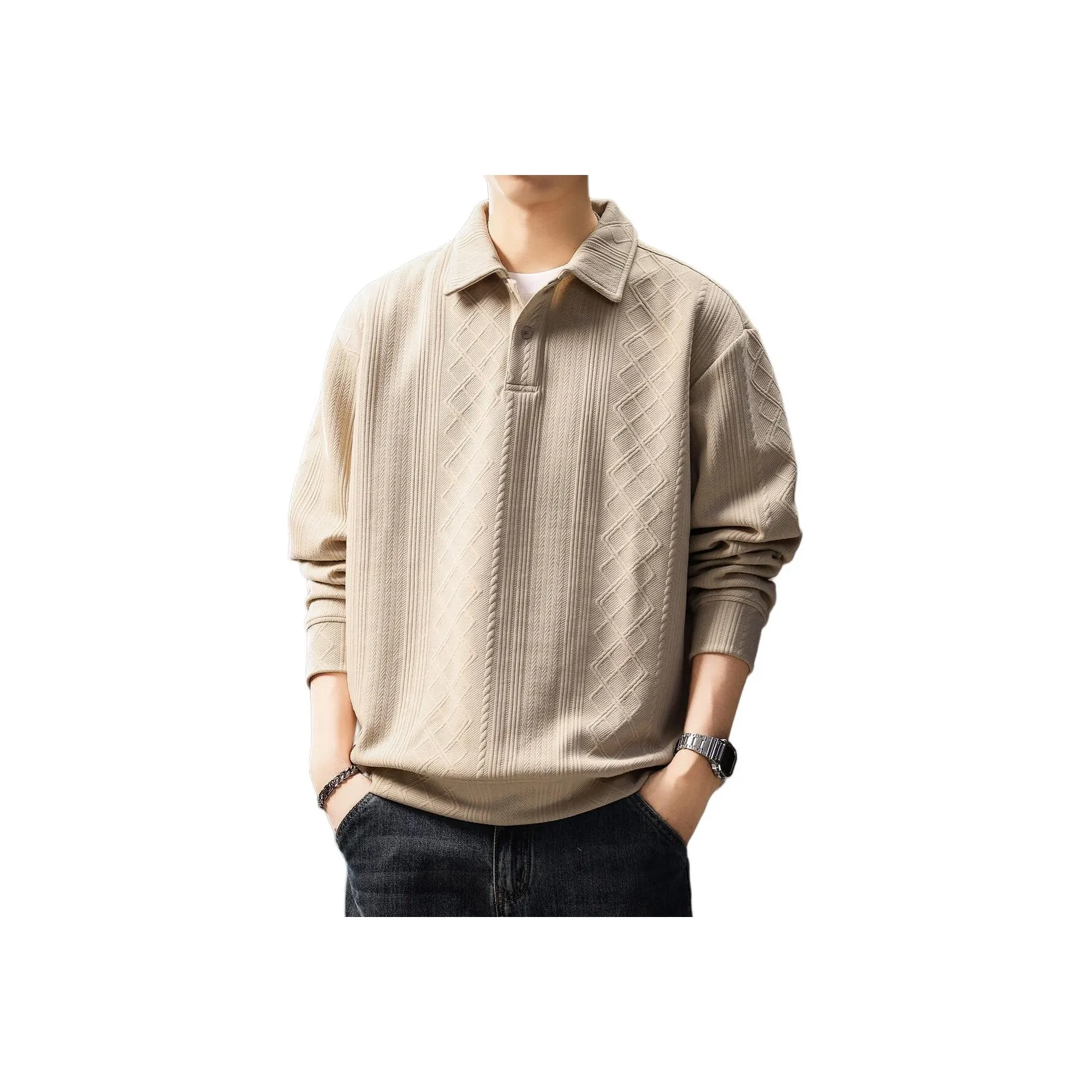 GUISE Осенний Поло Пуловер Унисекс