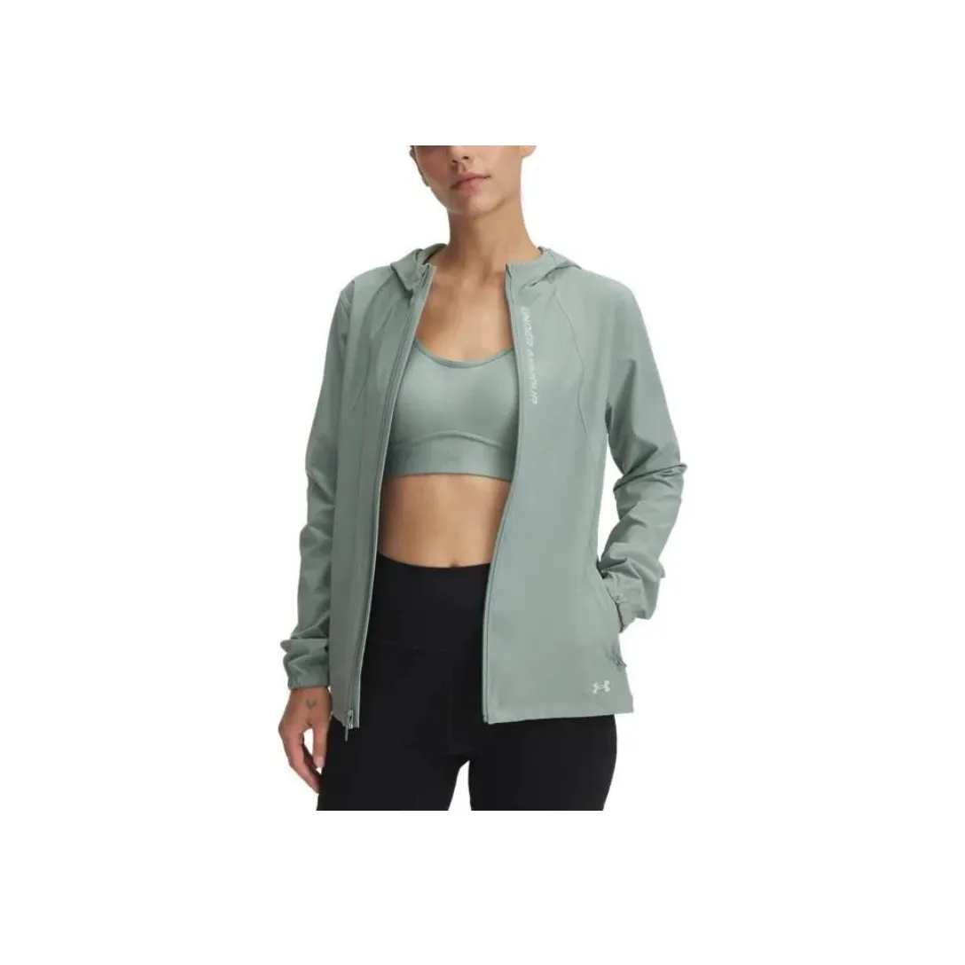 Under Armour SS25 Куртка Женская Лаймово-Зеленая