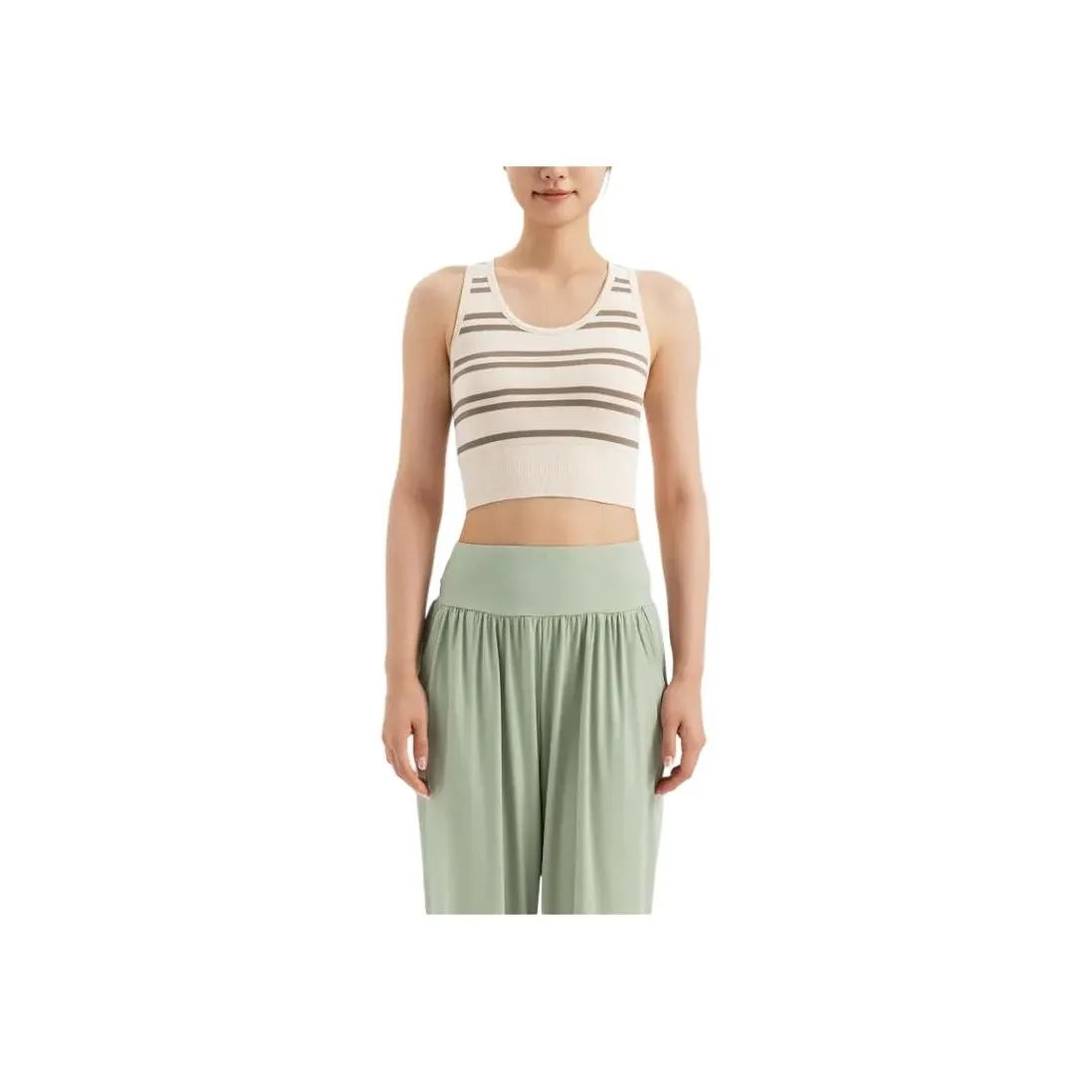 DECATHLON Sports Underwear Women's Light White Lime Gray