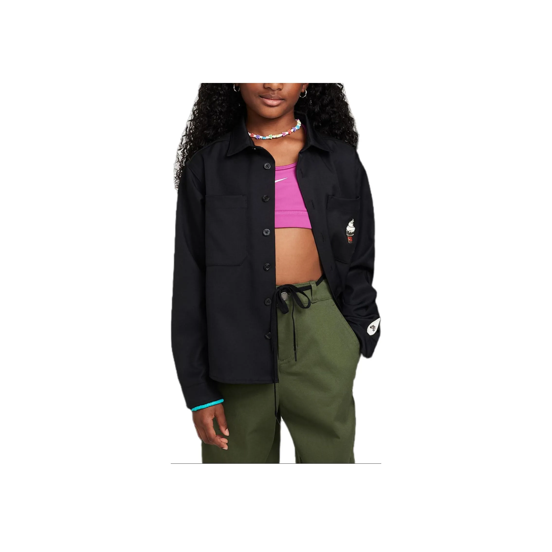 Nike Рубашка SBDri Форма Черный Безопасность Апельсин Детский