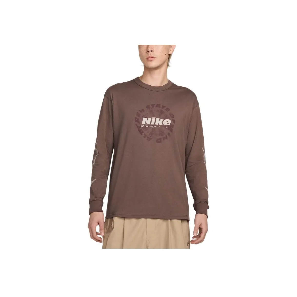Nike Clothing T Shirts Men's Preppy Gray