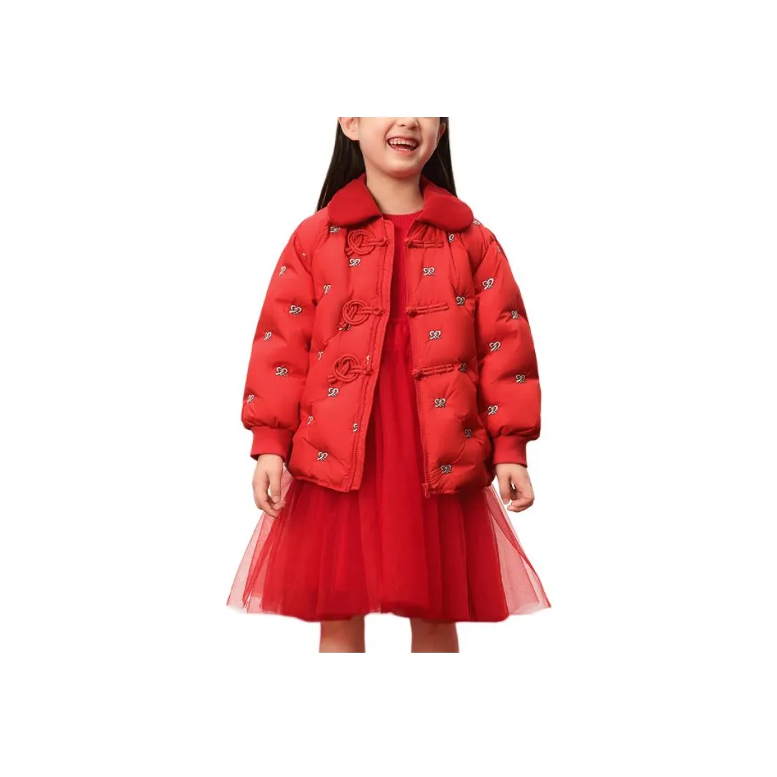Woobaby Пуховик FW24 TWISTED Складной Радость Красный Дети Возраст 3-7 лет