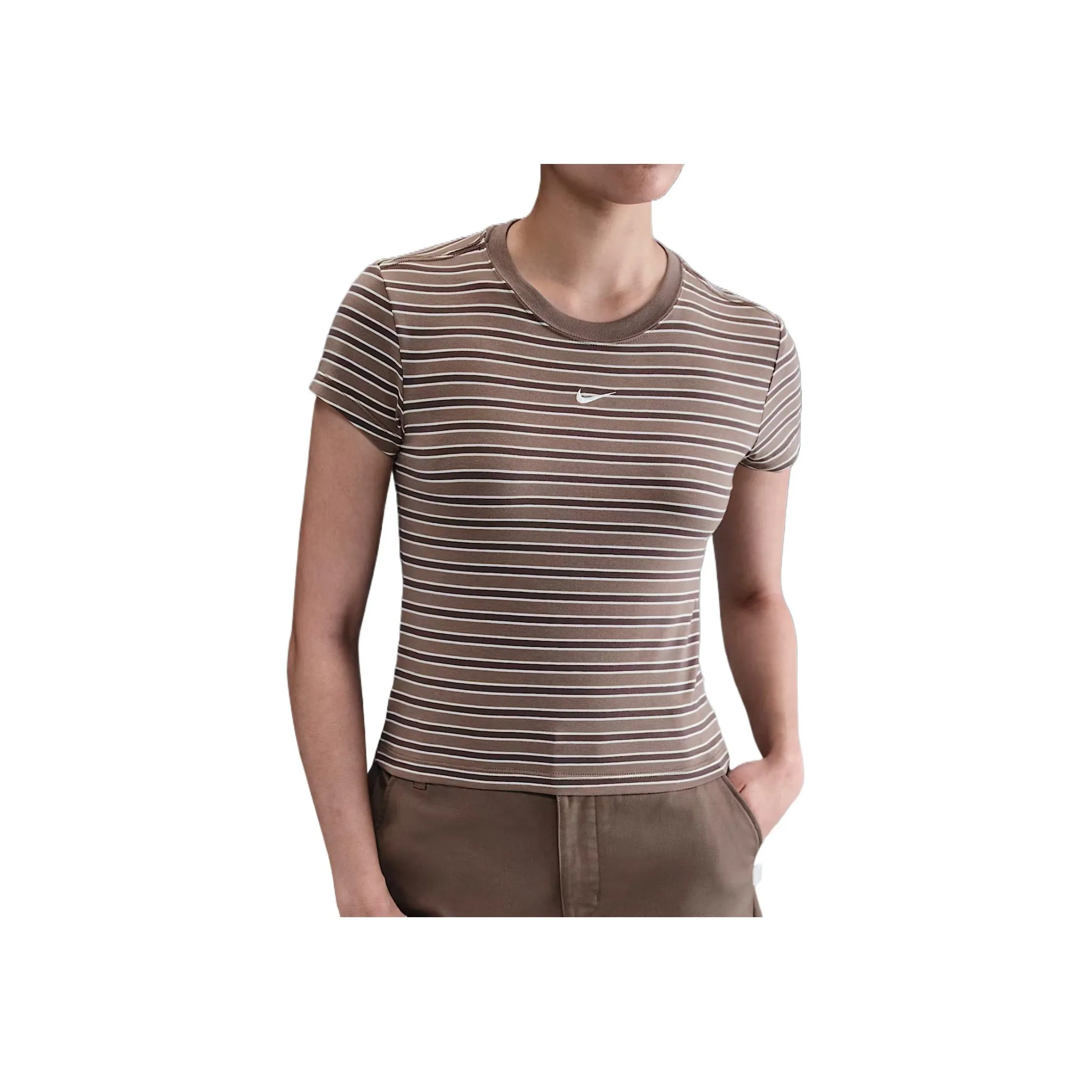 Nike Sportswear Regular T Shirt Women's Mink Brown 233