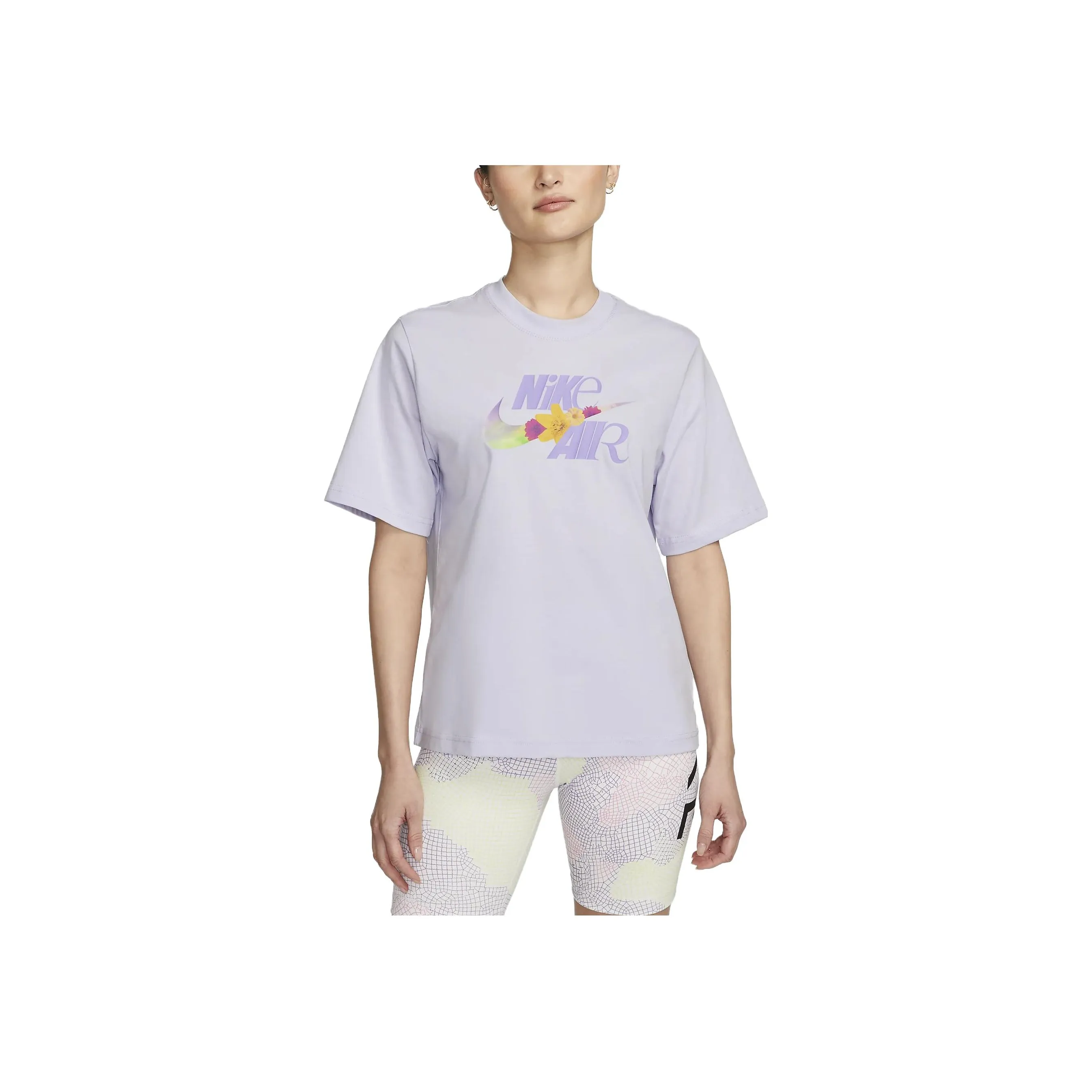 Nike Drop Shoulder Sleeve T Shirt Women's Oxygen Purple