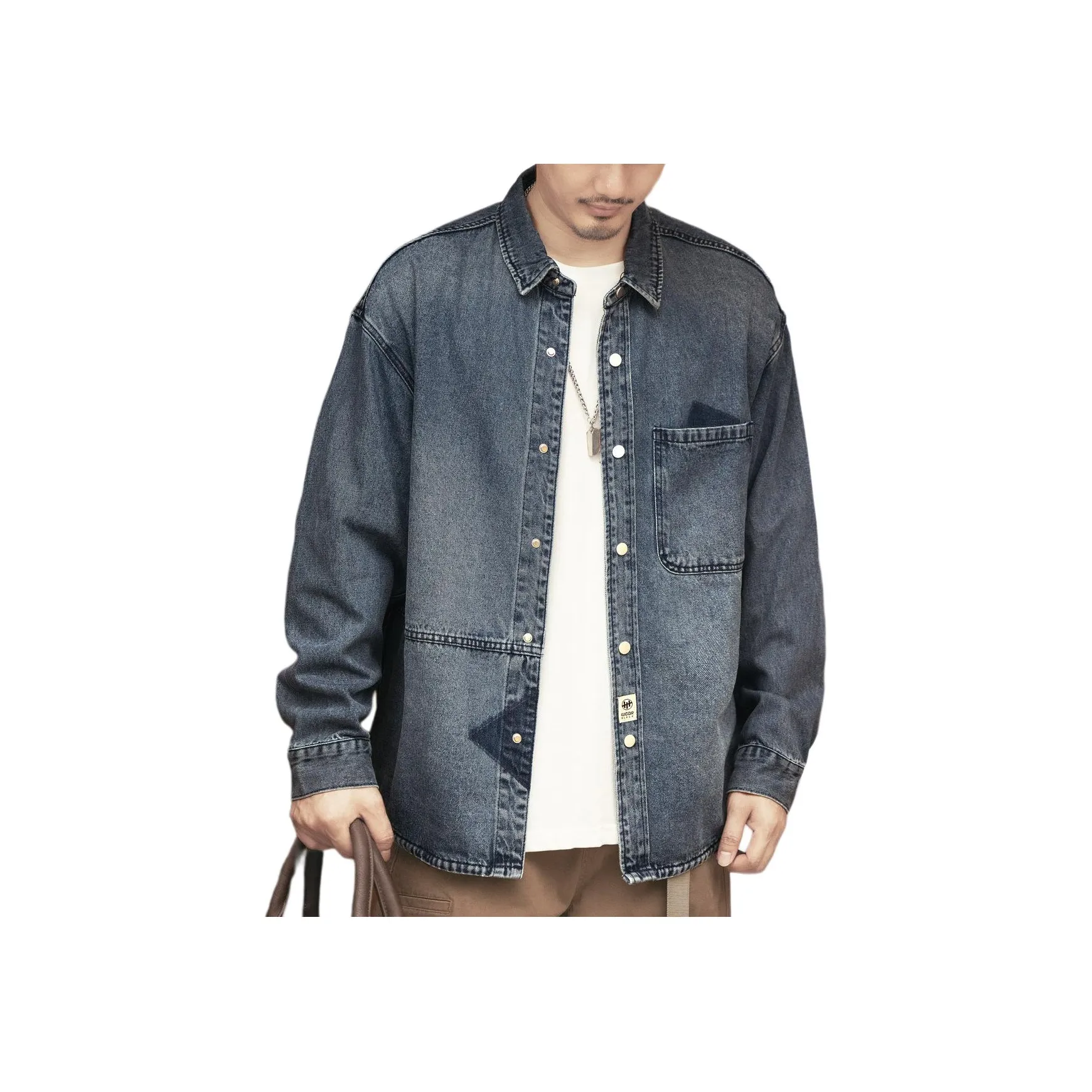 GELANLU Куртки Пальто Унисекс Синий