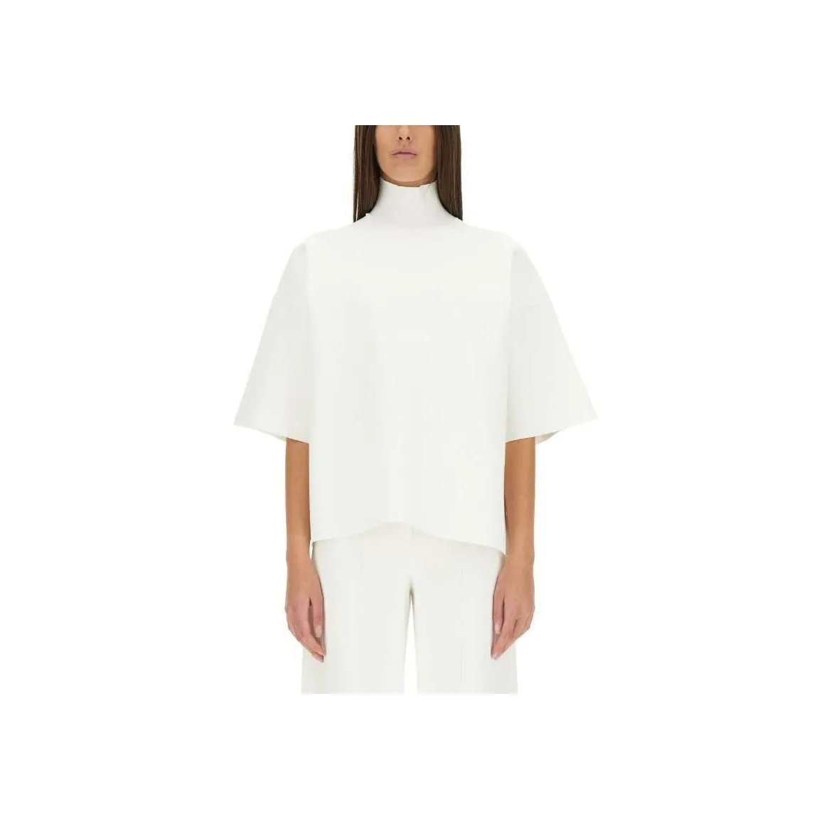 THEORY High Neck Straight Hem Top
