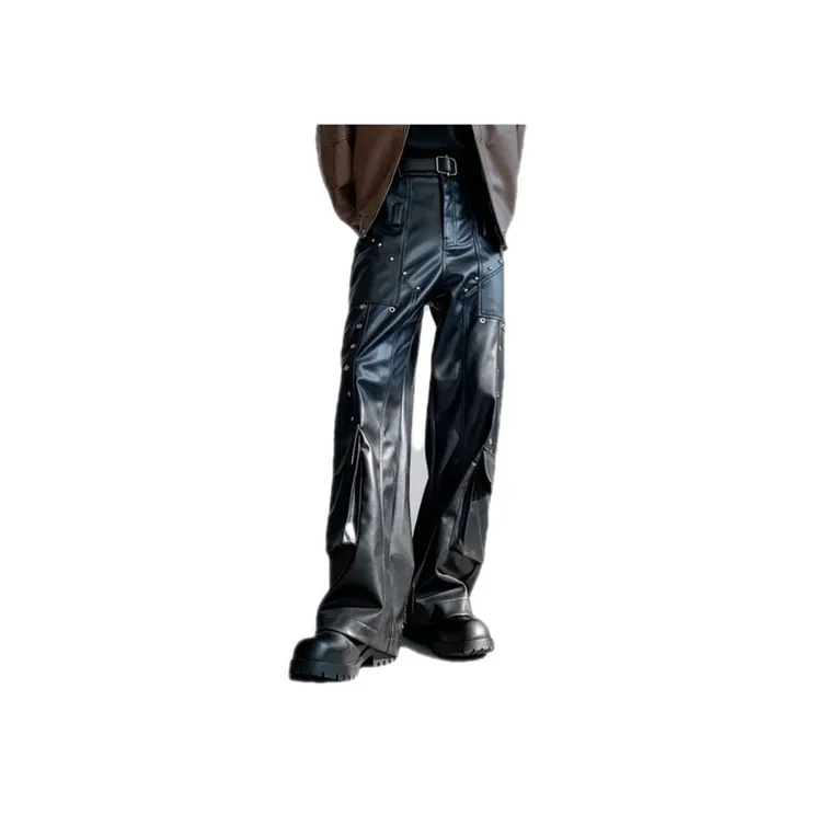 Retro Decon Leather Pants