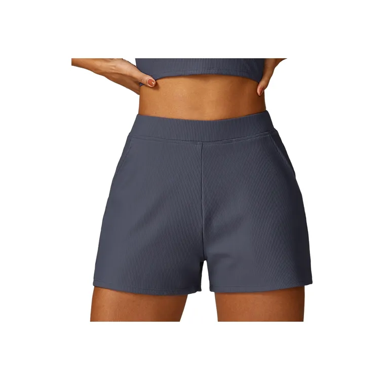 Fashionable Loose Nylon Spandex Sheer Fabric Sports Shorts Women