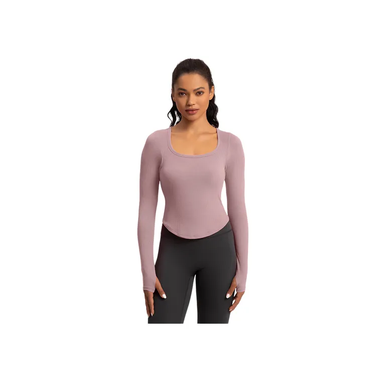Sporty Long Sleeve Viscose T Shirt Women