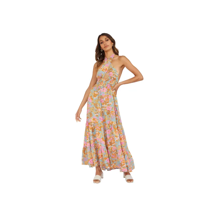 Sexy Random Print Cotton Dress Women