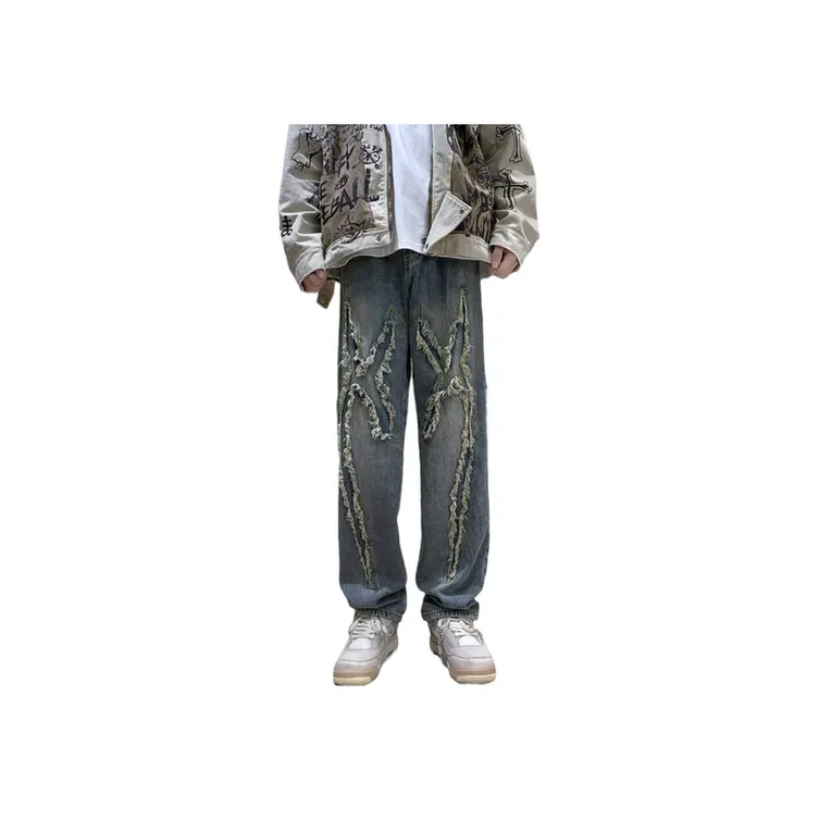 Washed Hip Hop Distressed Street Fashion Jeans