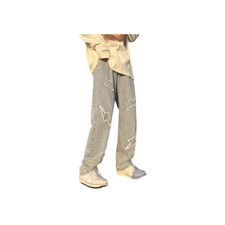 Trendy Hip Hop Patch Jeans