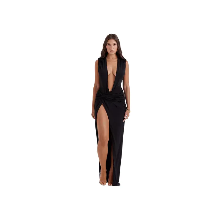 Elegant Sleeveless Milk Fiber Dress Women