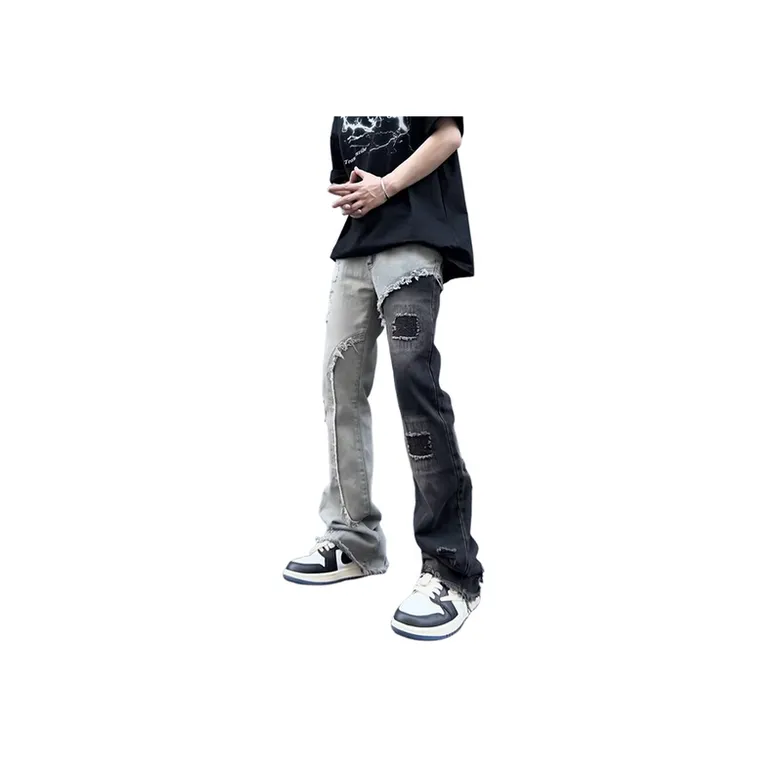 Trendy Straight Ripped Jeans
