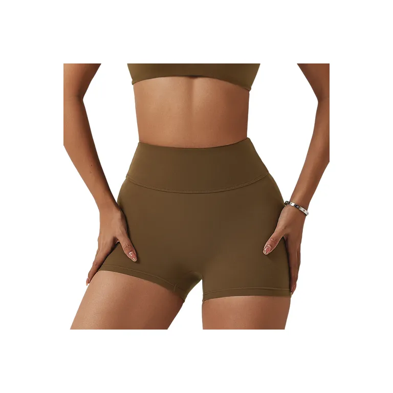 Simple Fashionable Nylon Spandex Brushed Fabric Sports Shorts Women