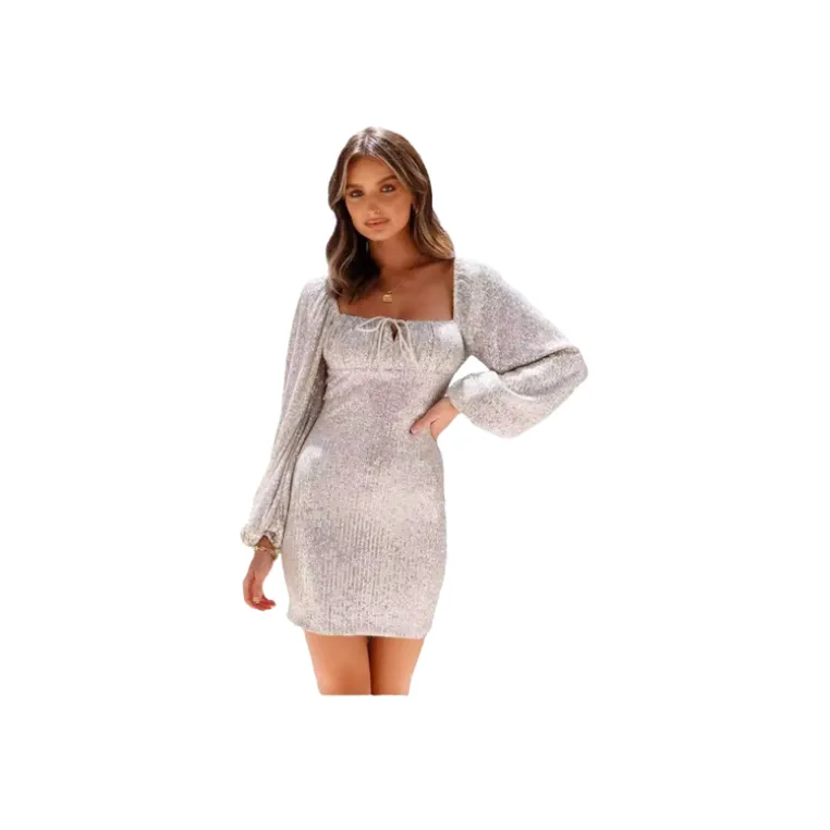 Retro Elegant Sequins Dress Women