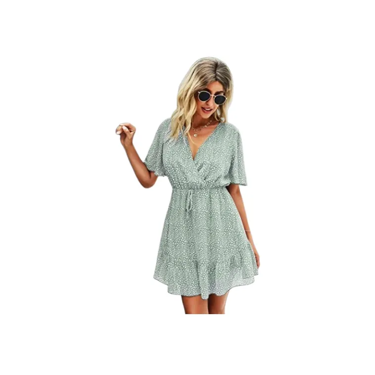 Casual Floral Polyester Dress Women