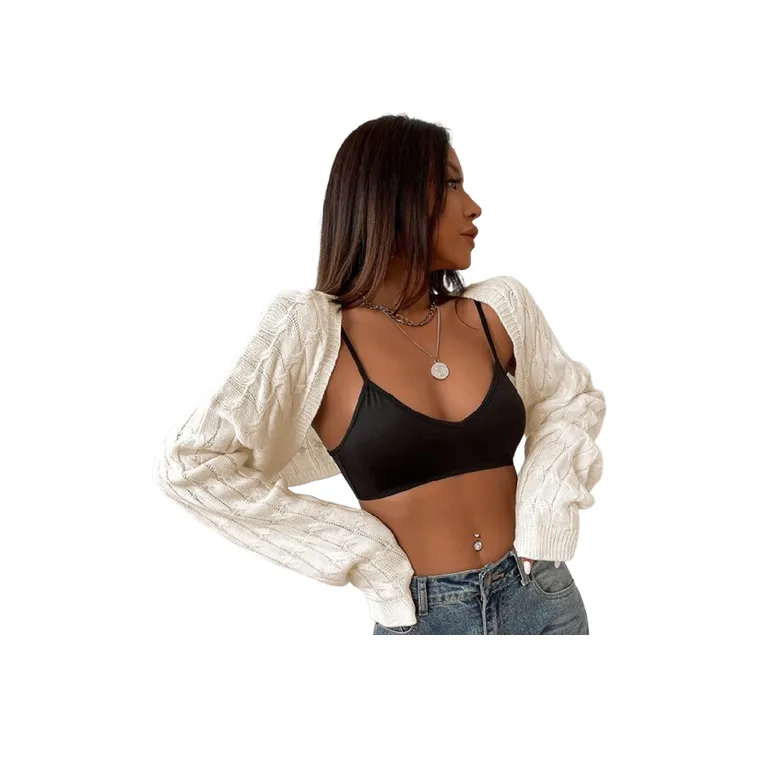 Sexy Cardigan Polyester Knitwear Women