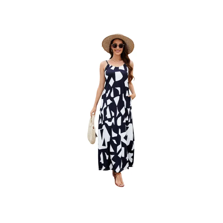 Casual Ditsy Flora Polyester Slip Dress Women